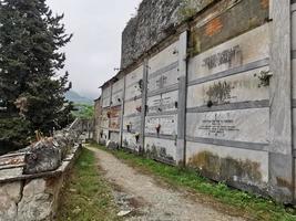 MONTEROSSO AL MARE, ITALY - JUNE, 8 2019 - Pictoresque village of cinque terre italy old cemetery photo