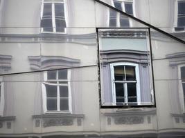 Graz austria buiulding reflection on modern house photo