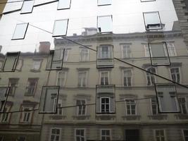 Graz austria buiulding reflection on modern house photo