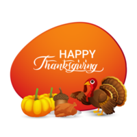 Turkey bird and pumpkin png