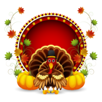 Turkey bird and creative pumpkin png