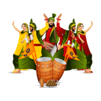 Happy vaisakhi celebration greeting card with illustration png