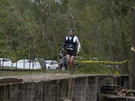 CANTALUPO LIGURE, ITALY - MAY 15 2021 - Stone Door Porte di Pietra trial running marathon photo