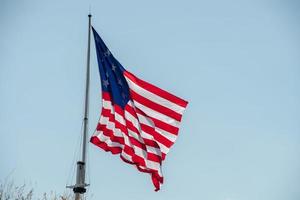 fort mchenry baltimore usa flag while waving photo