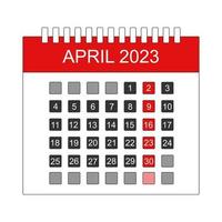 MONTH APRIL DAY 2023 ICON vector