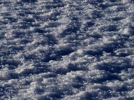 dolomites frozen snow detail on mountain photo