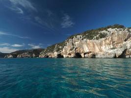 orosei gulf cala gonone rocks sea cliffs Sardinia Italy photo