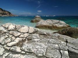 Seagull bay baia dei gabbiani beach sardinia view crystal waters photo