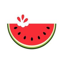 Watermelon slice icon. Summer fruit illustration isolated on white background vector
