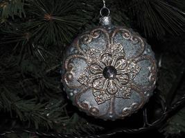 Christmas xmas tree glass hand made artisanal ball photo