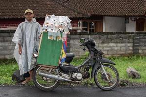 DENPASAR, BALI, INDONESIA - AUGUST 15, 2016 - Indonesia people biking photo