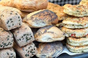 bread for sale at the market photo