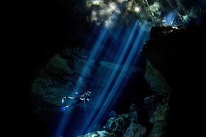 cenotes cave diving in Mexico photo