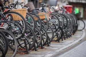 muchas bicicletas en cambridge gran bretaña foto