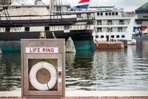 Life ring in Baltimore harbor photo