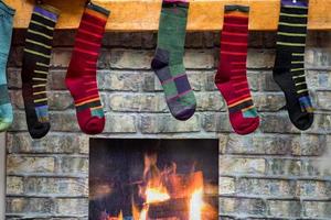 traditional epiphany stocking set up photo