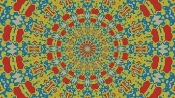 Psychedelic Pulsing Kaleidoscope Tribal Abstract Background video