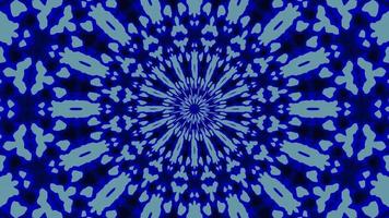 abstract caleidoscoop animatie met blauw kleur achtergrond video