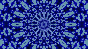 Abstract kaleidoscope animation with blue color background video