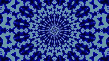 Abstract kaleidoscope animation with blue color background video
