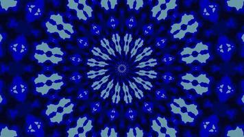 abstrakt kalejdoskop animering med blå Färg bakgrund video