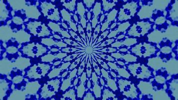 Abstract kaleidoscope animation with blue color background video