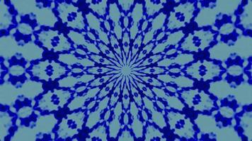 Abstract kaleidoscope animation with blue color background video