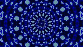 Abstract kaleidoscope animation with blue color background video