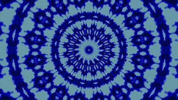 Abstract kaleidoscope animation with blue color background video