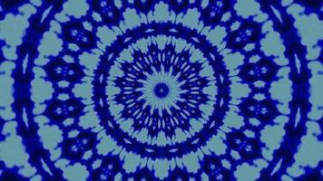 Abstract kaleidoscope animation with blue color background video