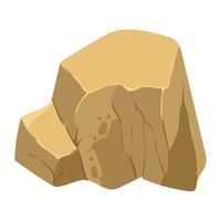 icono de piedra de roca vector