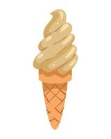 ice cream dessert icon vector