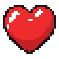 heart pixel art vector