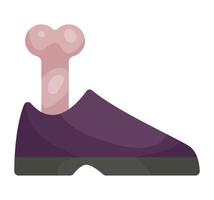 halloween shoe with bone vector