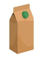 eco container with cap mockup vector