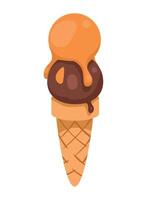 ice cream scoops dessert vector