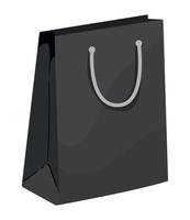 black paper bag vector