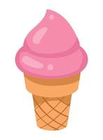 ice cream cone dessert vector