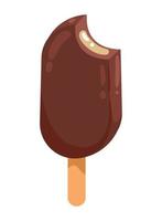 chocolate ice cream dessert icon vector