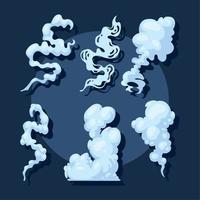 set of clouds vector