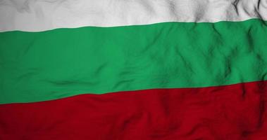 Waving Bulgarian flag in 3D rendering video