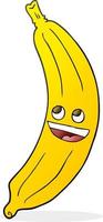 freehand drawn cartoon banana vector