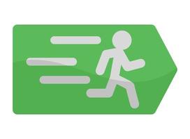 emergency exit sign vector