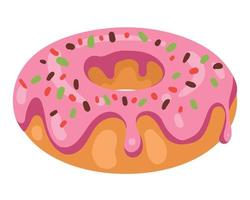 donut with sprinkles vector