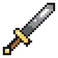 sword pixel art vector