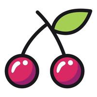 cherry cartoon icon vector