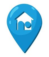 house in gps pin real estate vector