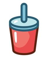 juice cup cartoon vector