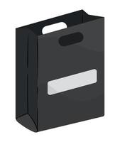 mockup black bag vector