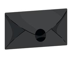 mockup black envelope vector